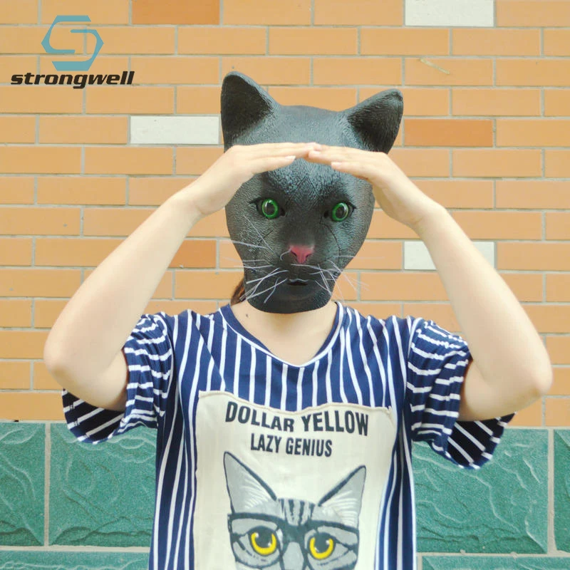 Strongwell Маска кошка маска на Хэллоуин маскарадный костюм для вечеринки полный