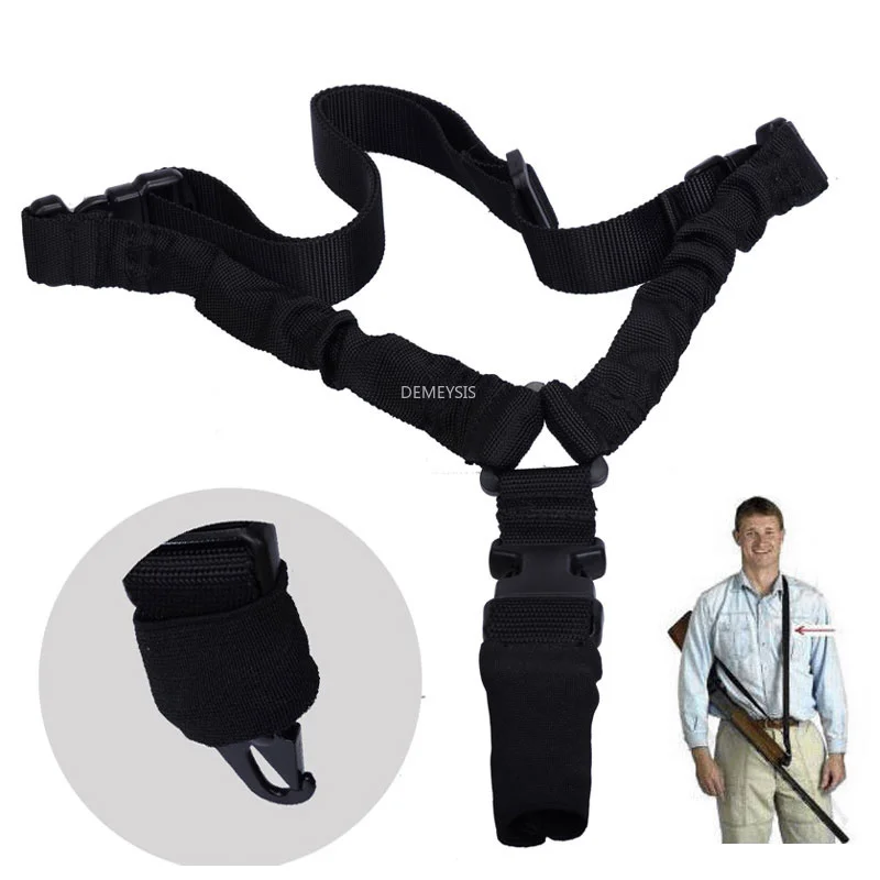 Тактический одноточечный строп для пистолета регулируемый ремень бунджи ружья