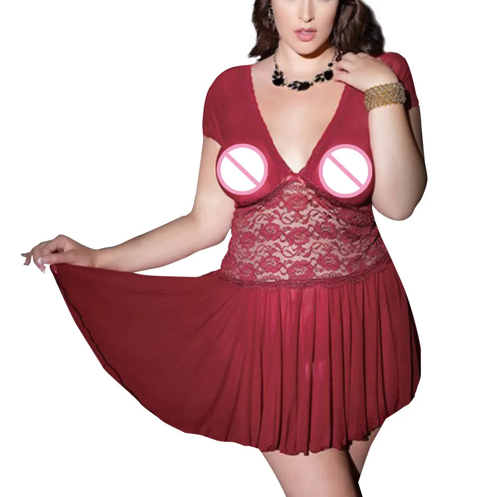 Кружевная ночная рубашка Для женщин + стринги сна платье Ночная одежда для