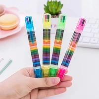 20 colorspcs cute kawaii crayons oil pastel creative colored graffiti pen for kids painting drawing supplies student stationery