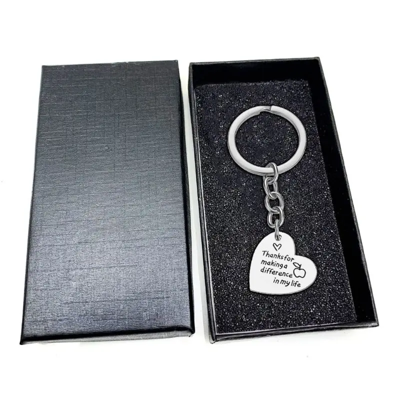 

Her Him Gratitude Gift for Teacher Teaching is a heart work 2020 Keychain with Gift Box-Show Your Teacher Appreciation