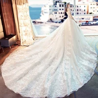wedding dress sand orange lace wedding dress 2019 train plus size