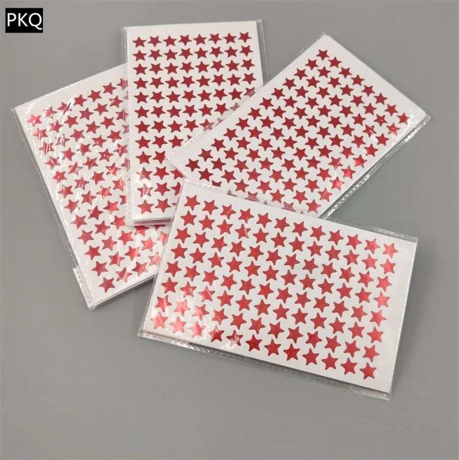 10sheets Red Star Shape Stickers Labels For School Children Cute Teacher Reward Sticker Gift Kid Hand Body Toys 960pcs | Канцтовары для