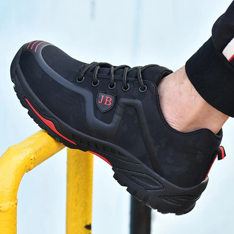 

Fashion Safety Shoes Men Work Sneakers Anti-stabbing Safety Boots Steel Toe Shoes Work Footwear Indestructible Construction Shoe