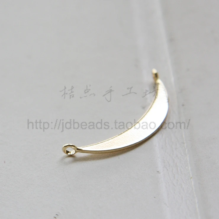 Цельный позолоченный латунный ручной спаянный полумесяц премиум класса Шарм