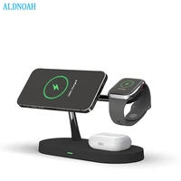 aldnoah wireless charger station fast 3 in 1 magnetic holder for iphone 13 12 pro max mini apple watch 7 6 se 5 airpods 3 pro