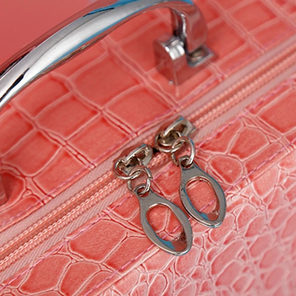 

Ladies Beautician Makeup Box Travel Handbag Pu Storage Elegant Box