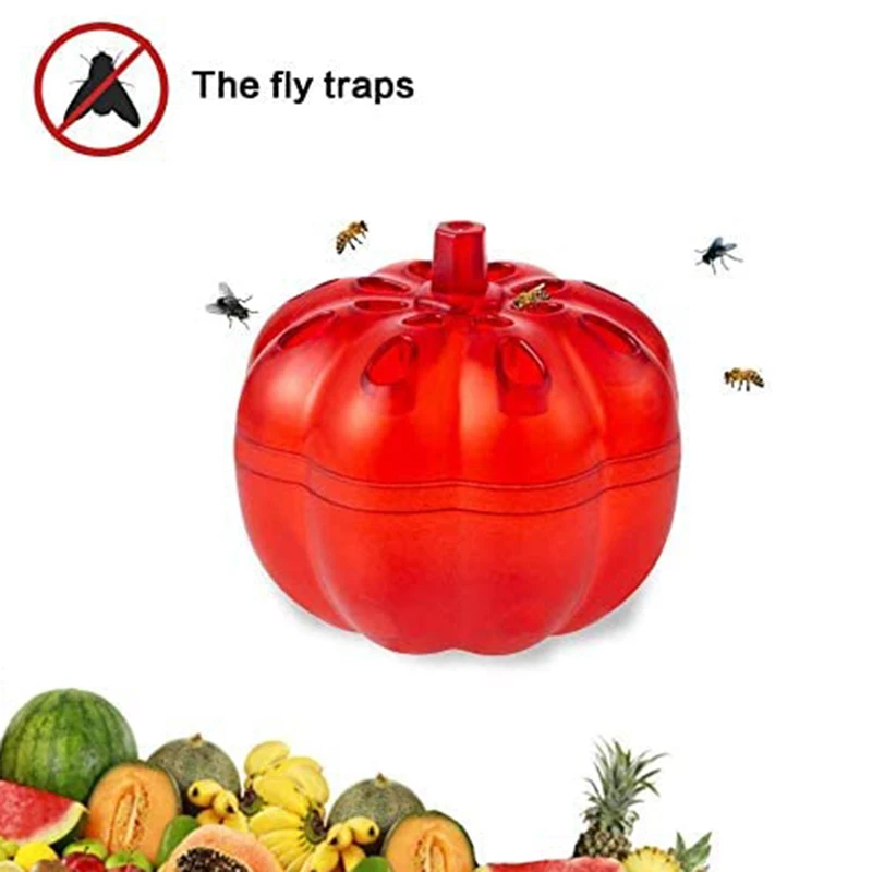 

2 PCS Fruit Fly Trap Reusable Pumpkin Shape Fly Catcher for Indoor Outdoor House Restaurant Courtyard Pest Control Products TB