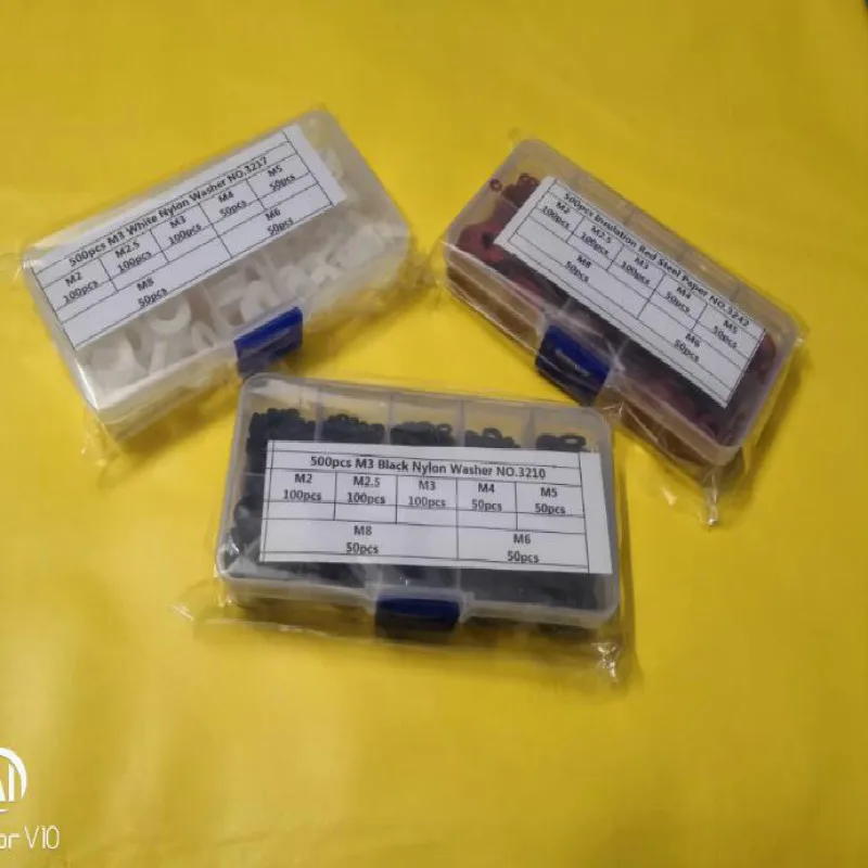 500 шт./кор. M2 M2.5 M3 m4 m5 m6 m8 DIN125 нейлоновые пластиковые изоляционные шайбы красная