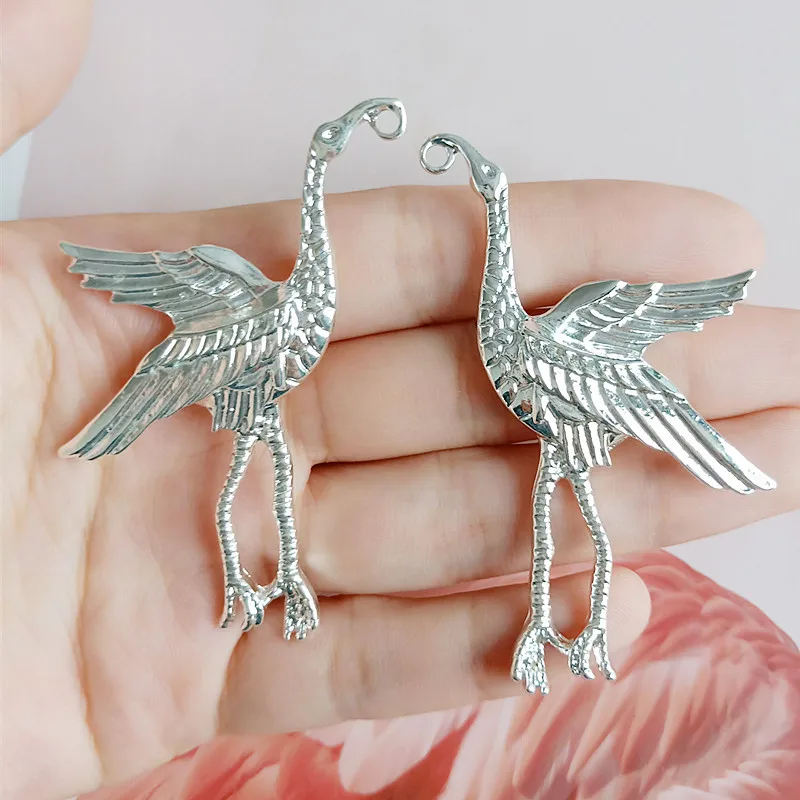 

Wholesale 10pcs/lot Crane Alloy Accessories Diy Bride's Making Material Ancient Wind Hairpin Jewelry Material Hairpin Jewelry