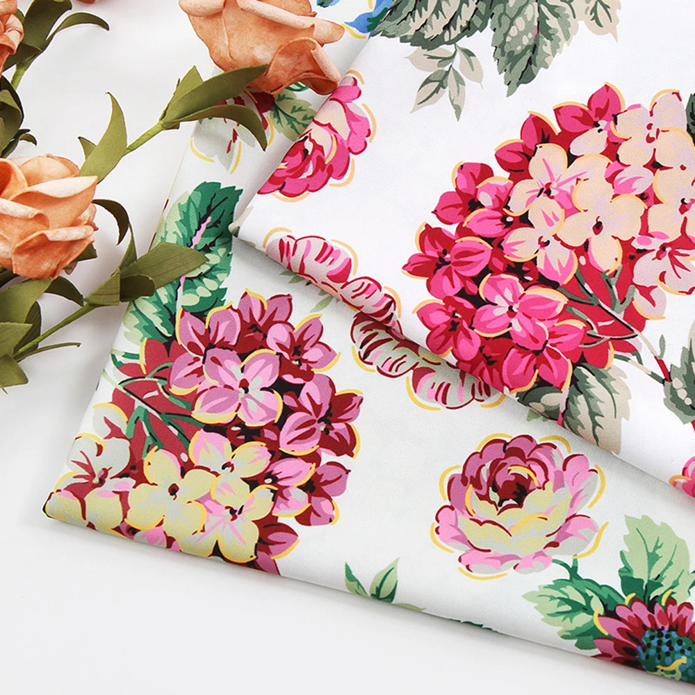 

Handmade DIY Women Dresses Skirt Cotton Fabrics Vintage Patchwork Cloth Group Flower Printed Cloth Pattern Cotton Cloth 1M*1.5M