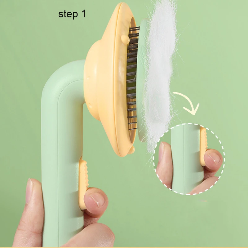 Щетка для домашних животных для удаления шерсти у кошек с функцией самоочистки, гладильная расческа для собак, щенков, кроликов, длинный инструмент для ухода за шерстью, аксессуары для животных.