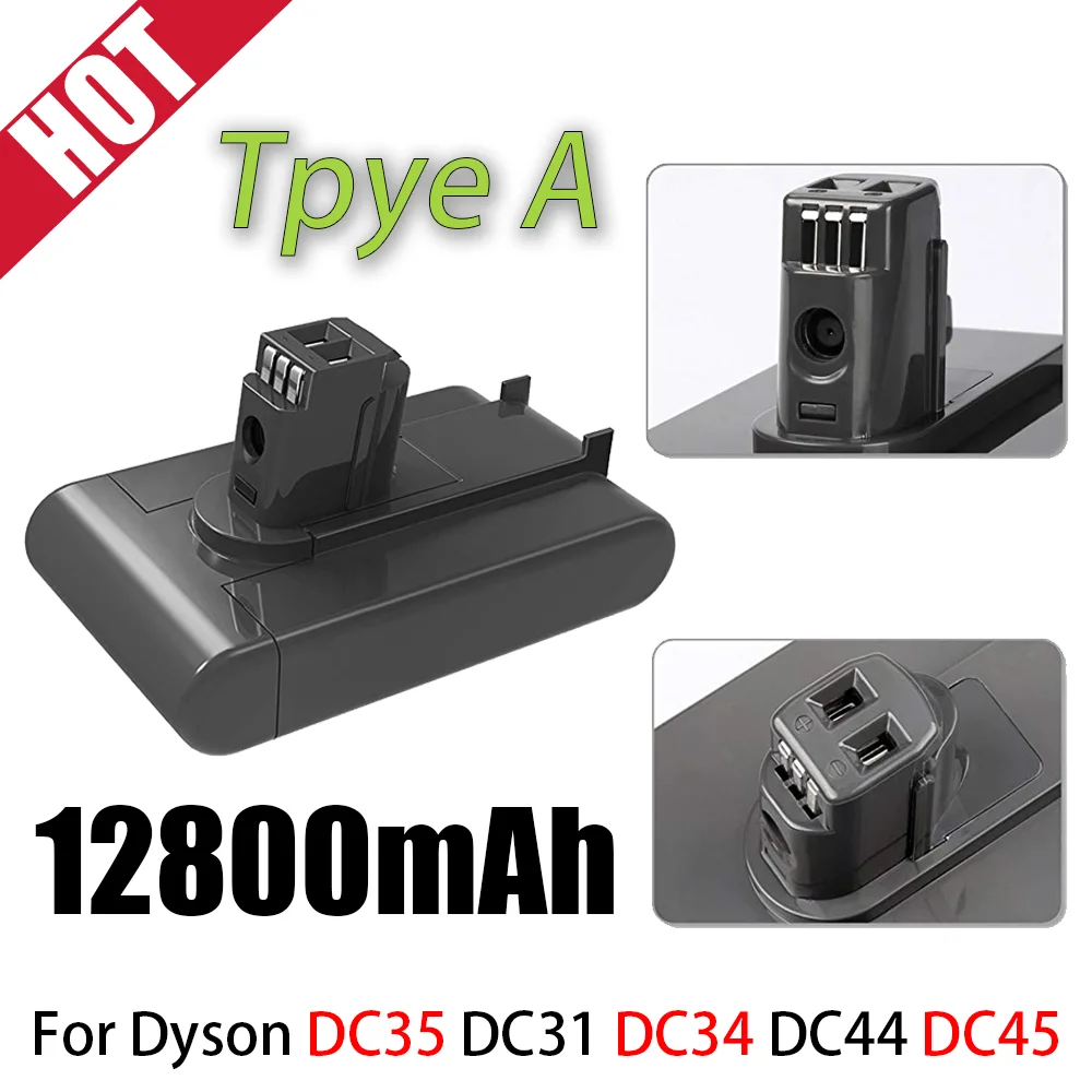 Литий ионный аккумулятор 22 2 в 12800 мАч для аспираторов Dyson DC35 DC45 DC31 DC34 DC44 Animal 917083