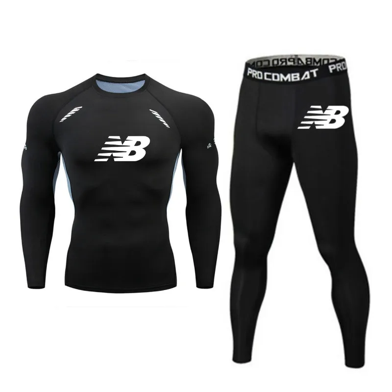 

New fitness sportswear suit TIGHTS STRETCH long sleeve sweat absorbing quick drying basketball running training suit