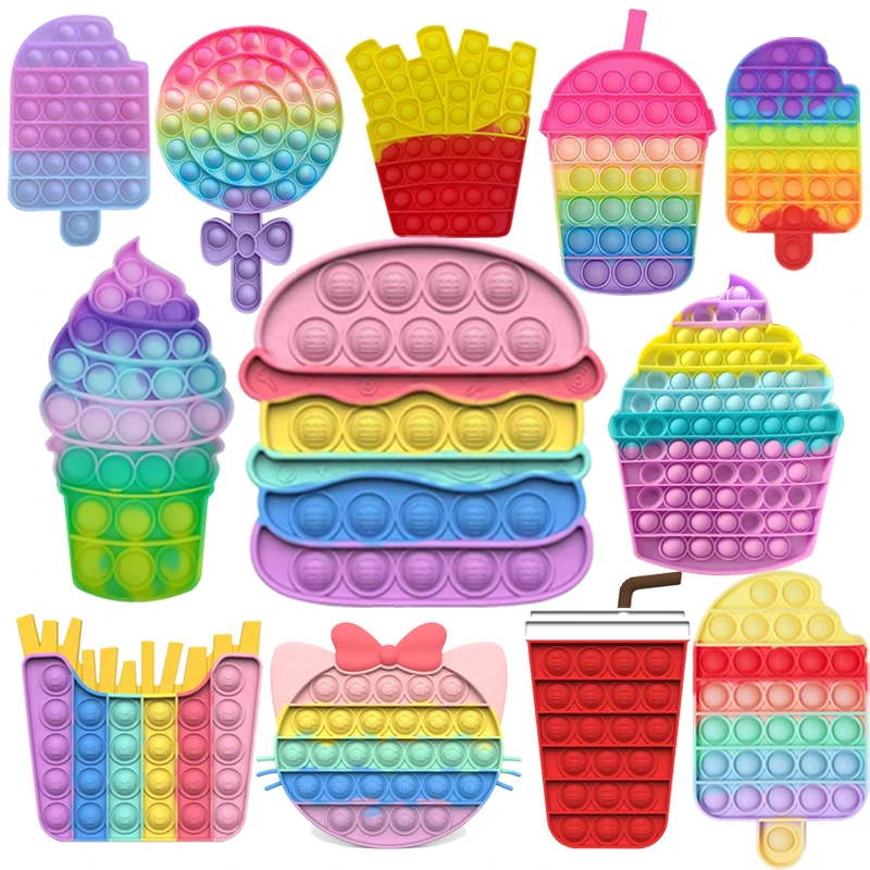 

Push Pops System Its Bubble Hot Air Balloon Car Color Fidget Toys Autism Special Needs Sensory Anti-stress Relief Toy Kids Toys