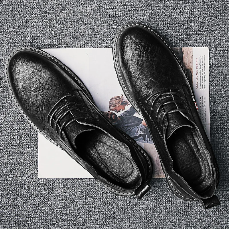 

Zapatos Casuales Mens Causal Shoes Men Casual Leisure Black Men's Leather Man Breathable Fashion For Comfortable 2020 New