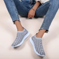 womens white sneakers vulcanized shoes ladies fashion letter sneakers summer slip on socks sneakers femme zapatillas mujer 2021