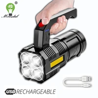rechargeable led flashlight super bright torch xpecob waterproof abs portable super bright outdoor portable flashlight