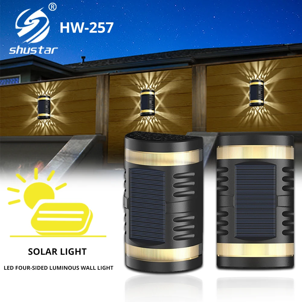 

LED Solar Wall Lamp Outdoor Waterproof Solar Garden Light Garden Light Wall Hanging Decoration Light White /warm White Light