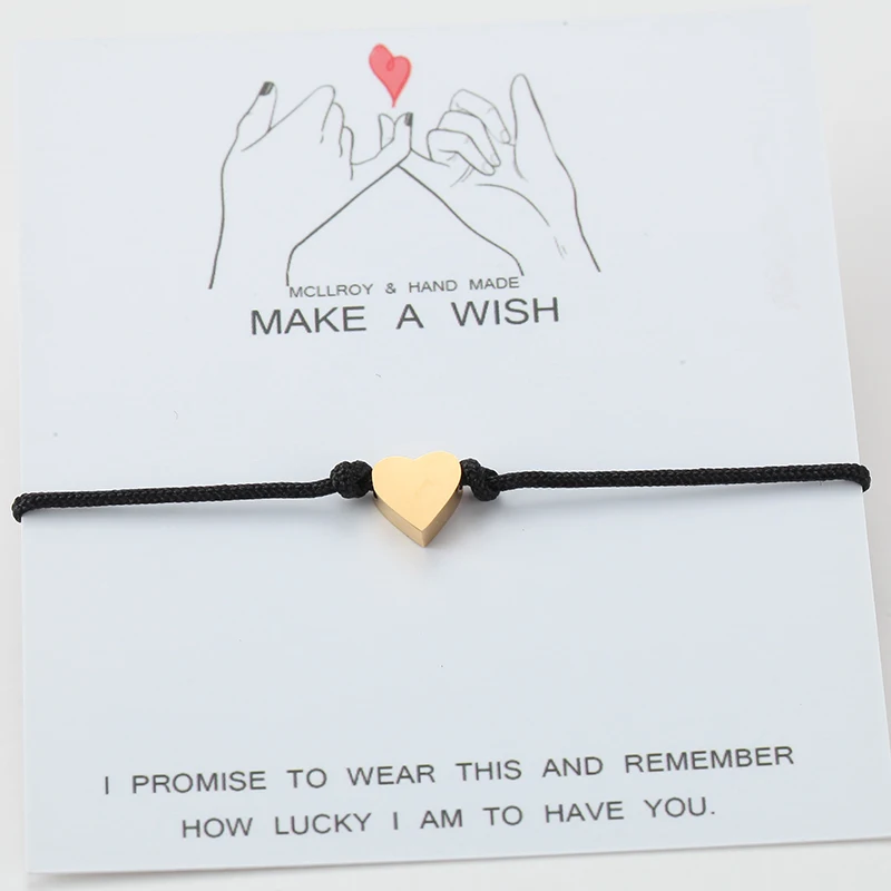 Ins модный браслет золотого цвета с сердечком пара очаровательные регулируемые