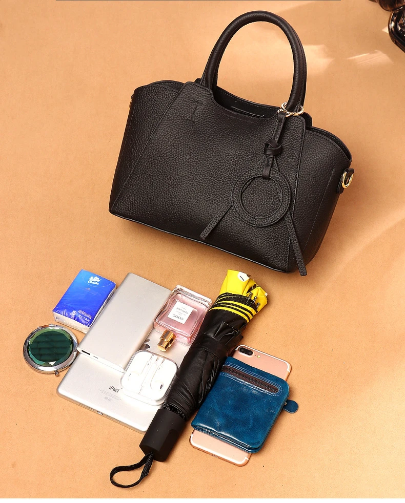 

Fashion Women Bag Genuine Leather Messenger Shoulder Bags Designer Luxury Handbags Famous Brands Soft Leather Tote Bag
