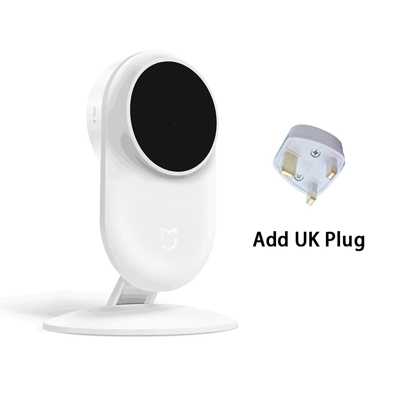 Add UK Plug Оригинальная смарт-камера Xiaomi Mijia, IP Камера HD1080P, 2,4G, Wi-Fi, беспроводная, 130, широкоугольная, 10 м, с функцией ночного видения, интеллектуальная безопасность для mihome - Цветной: Add UK Plug