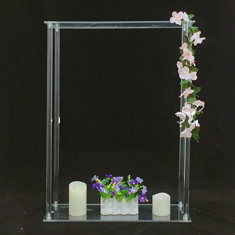 

2022 New Style Clear Acrylic Flower Stand Wedding Centerpiece Table Decoration Geometric Column Floor Pillar Props 8pcs/lot