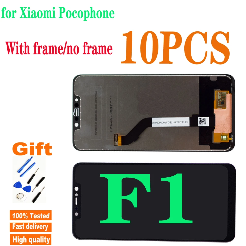 10 шт. оригинальный 6 18 &quotдисплей Замена для Xiaomi Poco F1 LCD сенсорный экран дигитайзер