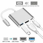 Type C USB к USB-C 4K HDMI USB Кабель-адаптер 3 в 1 концентратор для ПК ноутбука компьютера JLRL88