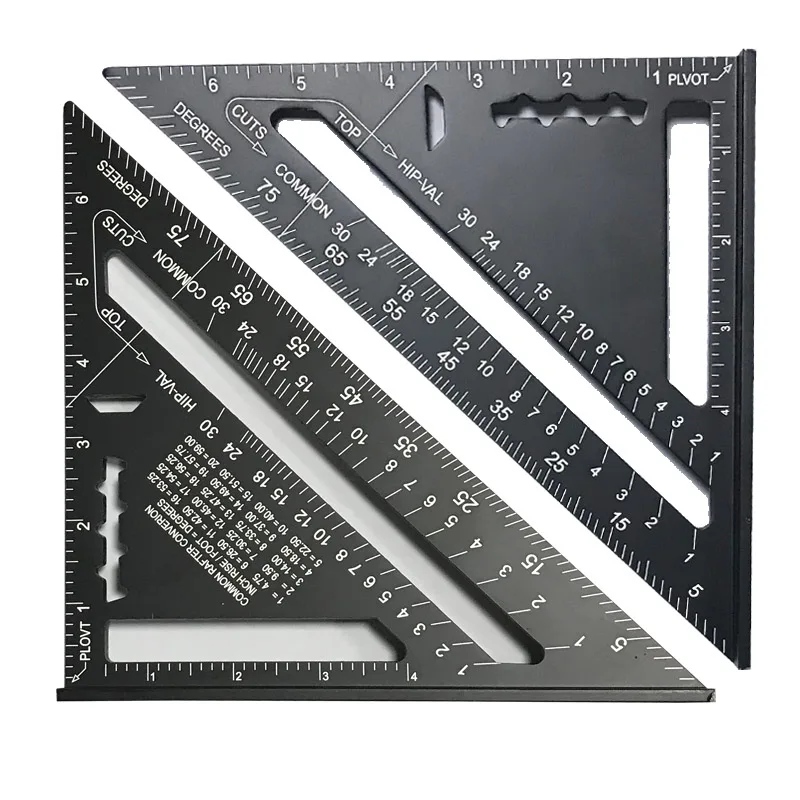 

Hot Sale Aluminum Alloy 7 Inch Angle Protractor Miter Gauge Set Square Measuring Triangular Plate Ruler Students Stationery