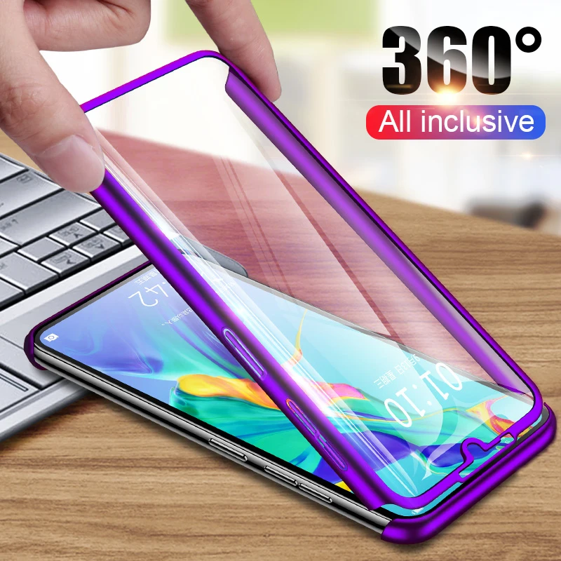 Новый 360 градусный чехол для телефона Huawei Y5 Y6 Y7 Pro Y9 Prime 2019 P30 P20 с полным покрытием