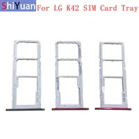 memory microsd card sim card tray parts sim card slot holder for lg k42 k52 replacement parts
