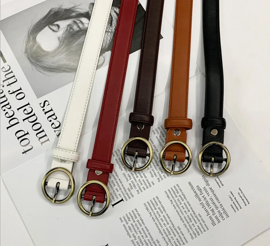 Новинка Весна 2020 корейский женский ремень из искусственной кожи с овальной