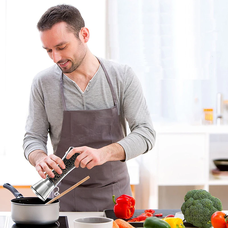 2 шт. мельница для перца нержавеющая сталь ручная соли регулируемая специй с