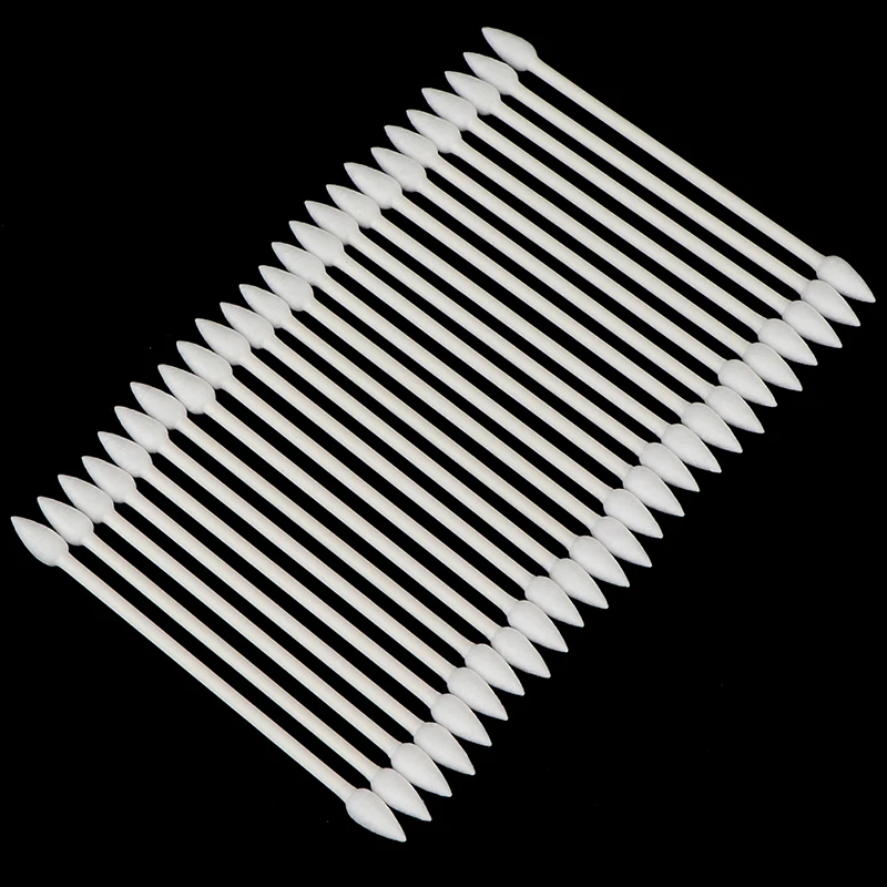 

Деревянные хлопковые тампон на палочке, 1 пакет, 25 шт., для очистки ушей, бровей, губ, век, тату, Косметика для макияжа