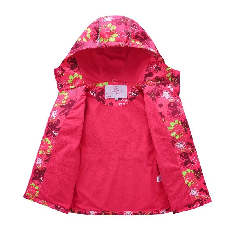 2020 Spring Children Water Proof Jacket For Girls Long Sleeve Hoodies Windbreaker Outerwear Coat Autumn 3-12t Kids |