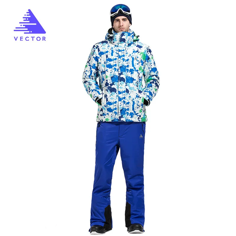 Зимний лыжный костюм для мужчин мужской комплект одежды улицы Термальный