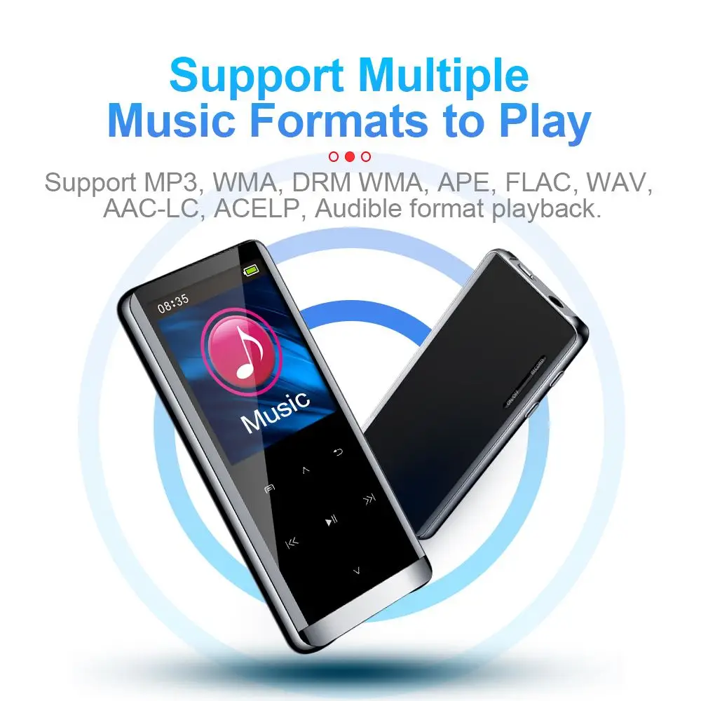 32 Гб bluetooth MP3-плеер наушники HiFi fm-радио мини USB спорт HiFi портативный музыкальный плеер Диктофон