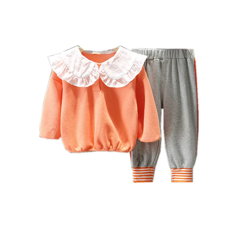 

Children's clothing fashion girls 2020 spring and autumn girls sports sets fashion two piece set long sleeves and pants1-6 years