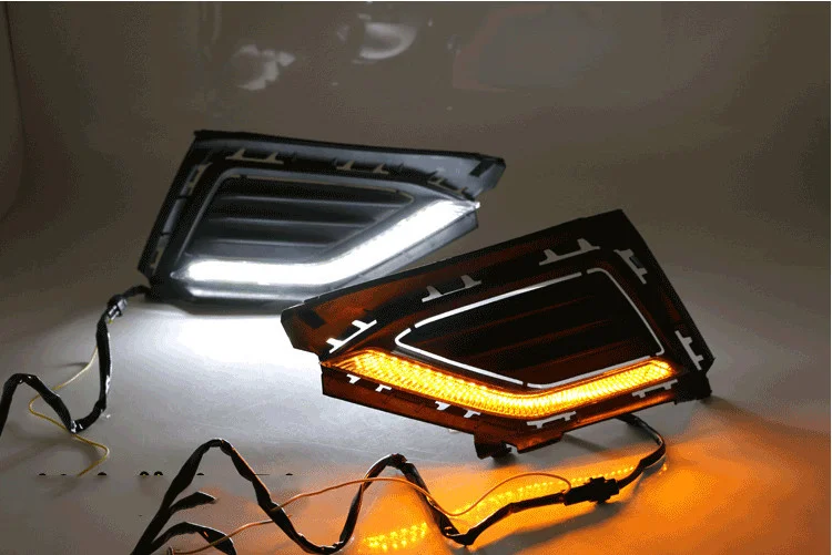 

Osmrk led drl daytime running light for Volkswagen 2017 with Dynamic moving yellow turn signal