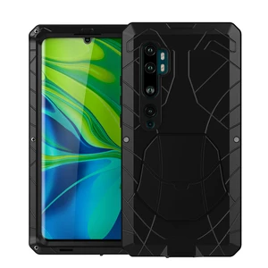 for xiaomi mi note 10 10 pro phone case hard aluminum metal tempered glass screen protector heavy duty cover for xiaomi note 10 free global shipping