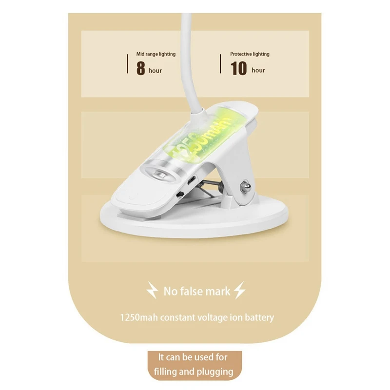 

Flexo Table Lamp Led Desk Lamp Press Clip Study Lamps Magnifier Gooseneck Desktop USB Table Light Rechargeable