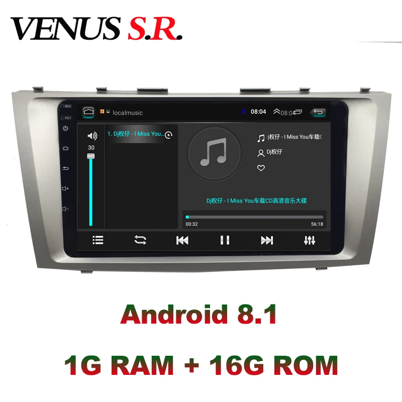 Автомобильный dvd-плеер VenusSR на Android 8 1 2.5D для Toyota Camry Radio 2006-2011 мультимедийное радио