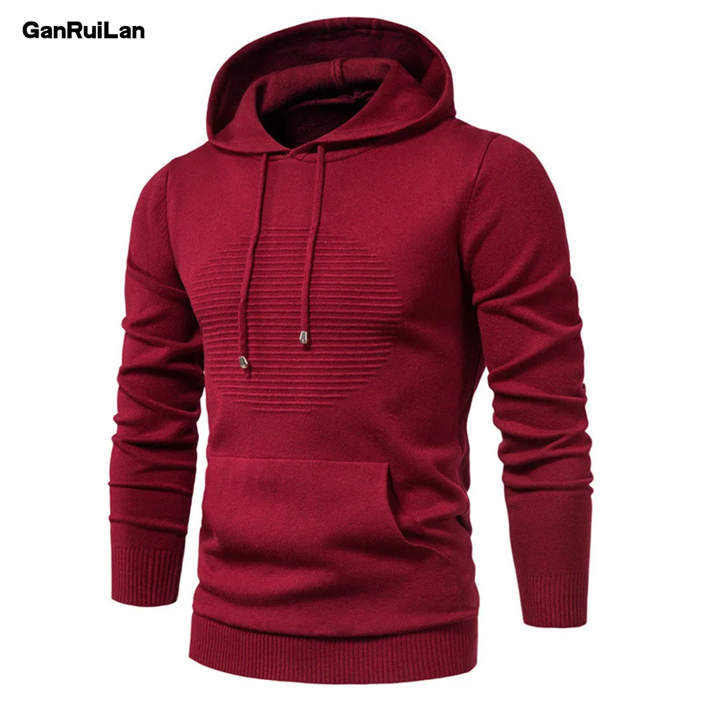 

Хлопковая уличная одежда, толстовки, мужской повседневный однотонный пуловер в стиле хип-хоп с вафельным узором, свитшот, новая осенняя Про...