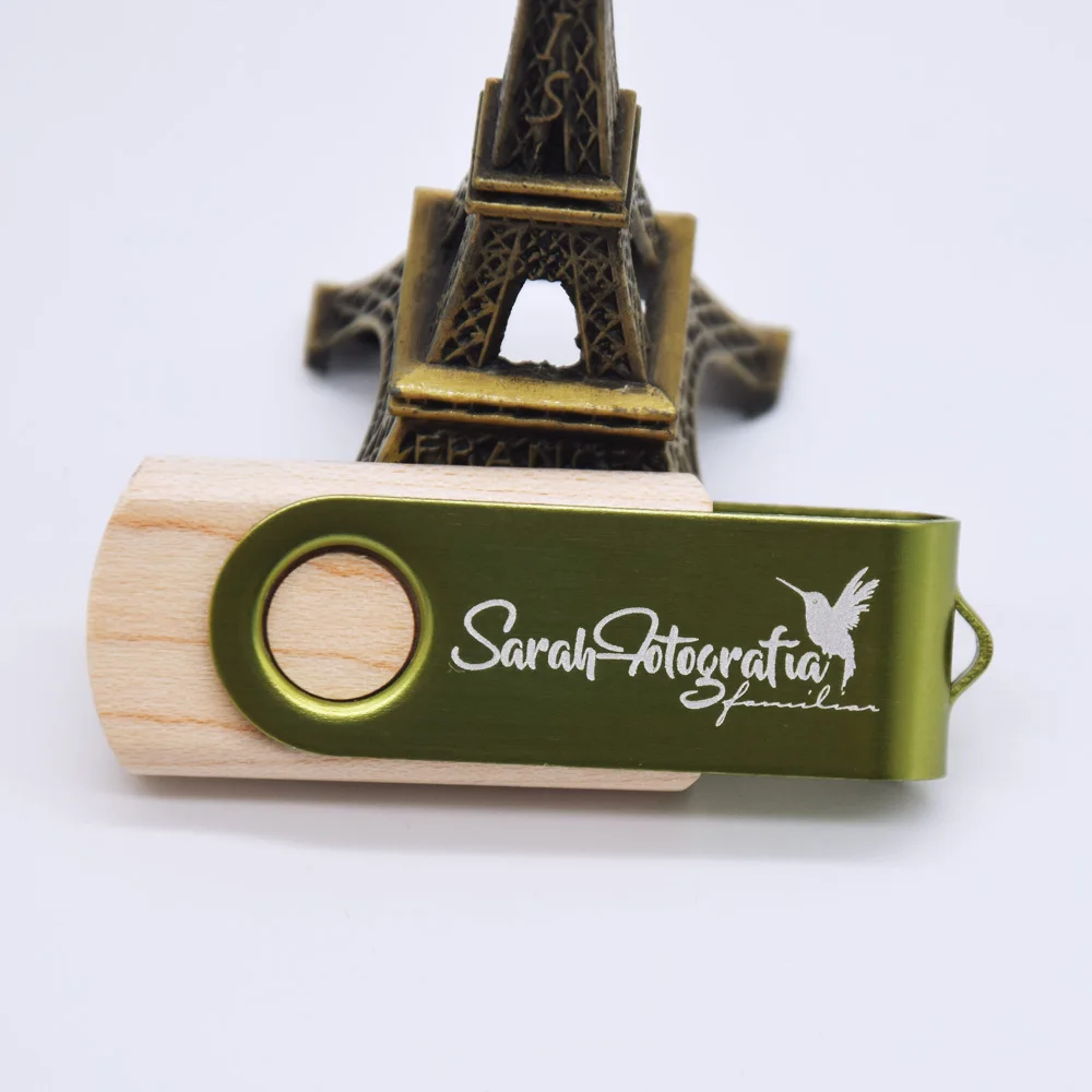 (Более 10 шт. бесплатный логотип) пользовательский бренд кленовый Дерево USB