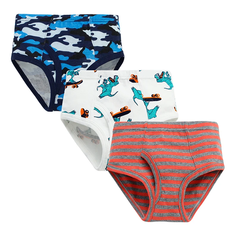 Calzoncillos estampados para ni&ntilde;os de 2 a 10 a&ntilde;os, ropa interior de dibujos animados, B&oacute;xer, 3 unids/lote-1