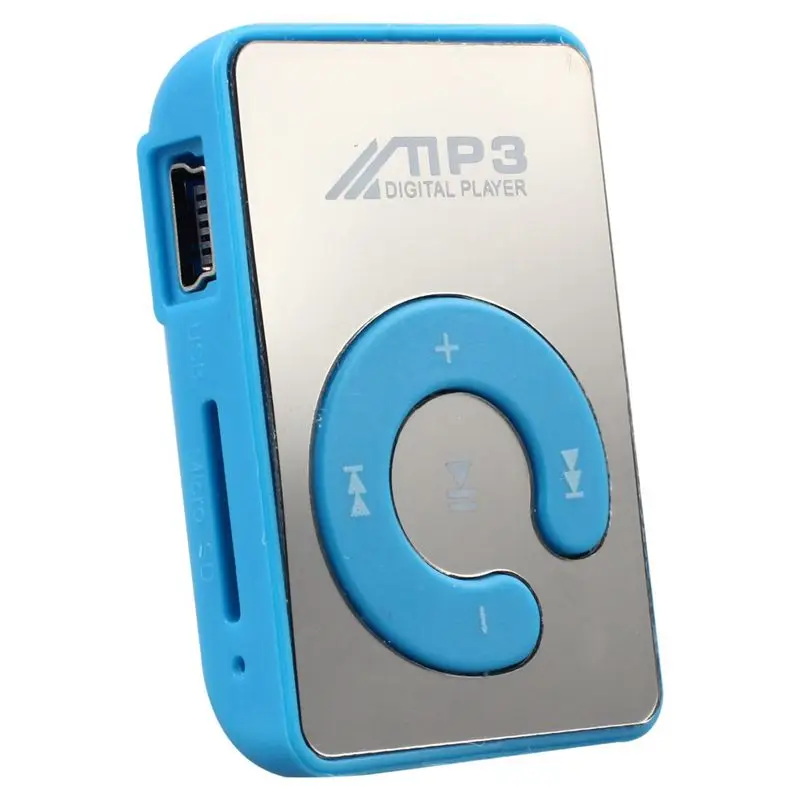 

Mini Mirror Clip USB Digital Mp3 Music Player Support 8GB SD TF Card