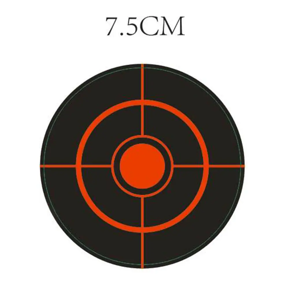 

250/100 Roll Shooting Target Sticker 7.5cm Long Lasting Durable Shooting Accessories Bullseye Splashing Target Reactive Sticker