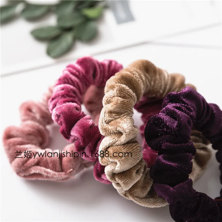 

European and American flannel versatile hair elastic elastic band seamless large circle female head jewelry wholesale