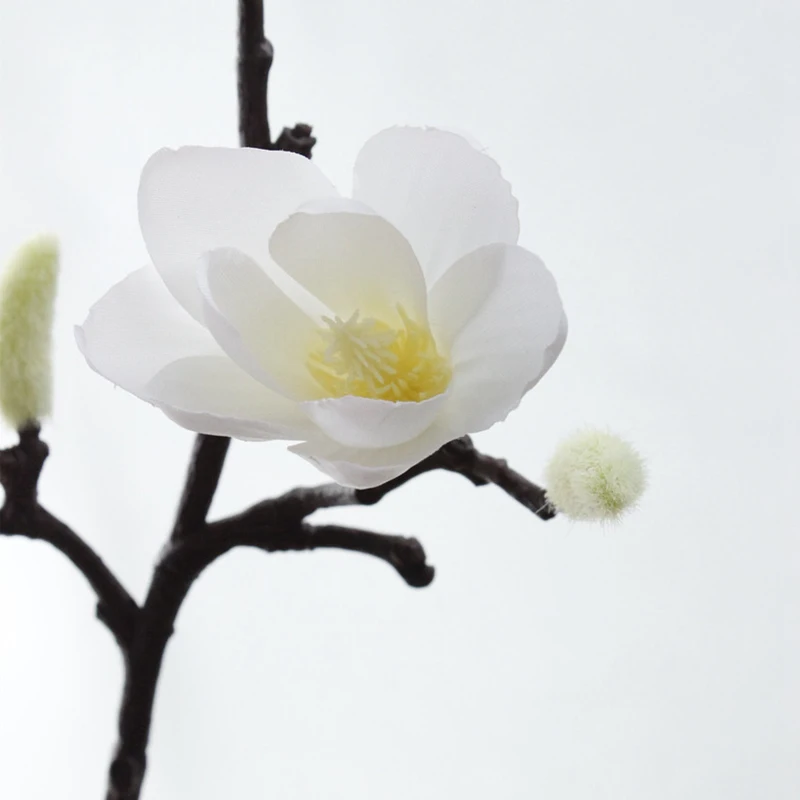 3D принт Манголия цветы шелк искусственный цветок для свадьбы декоративные искусственные цветы домашний декор DIY Украшение Рабочего Стола